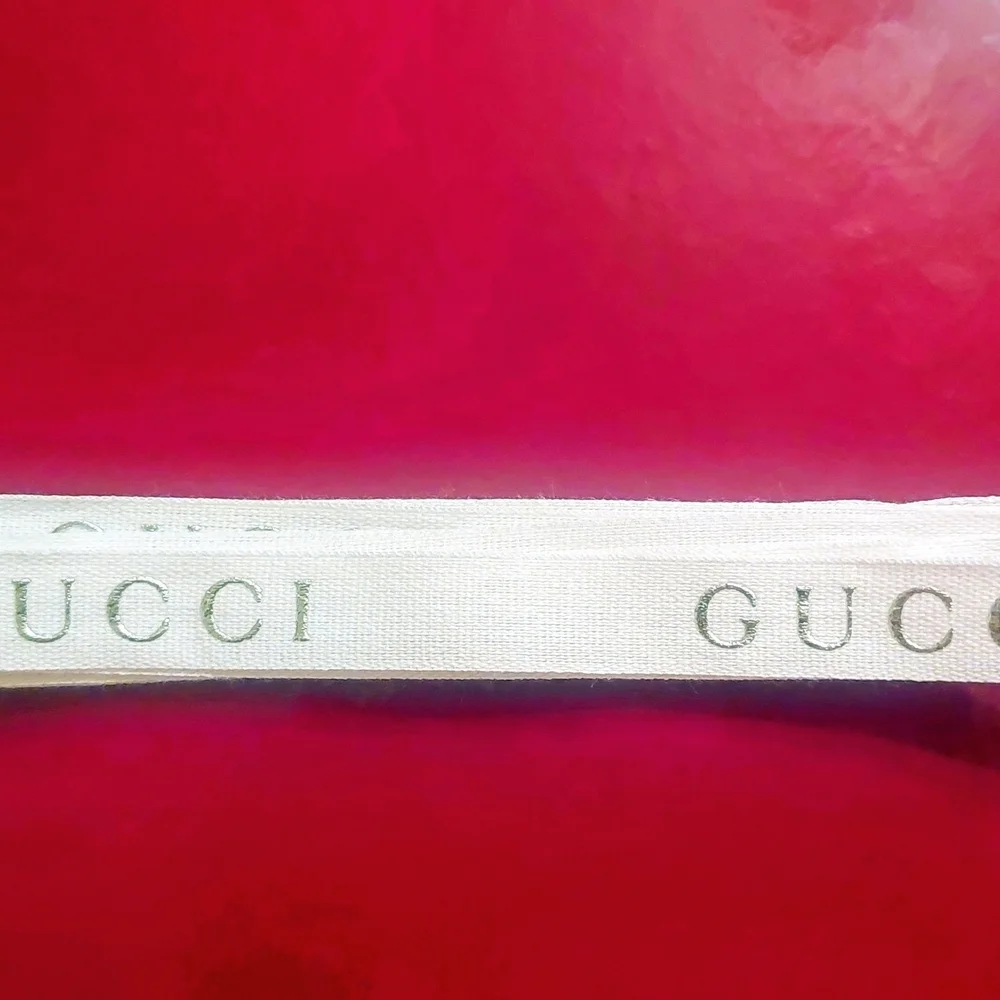 Gucci White Logo Ribbon 45 Inches Long